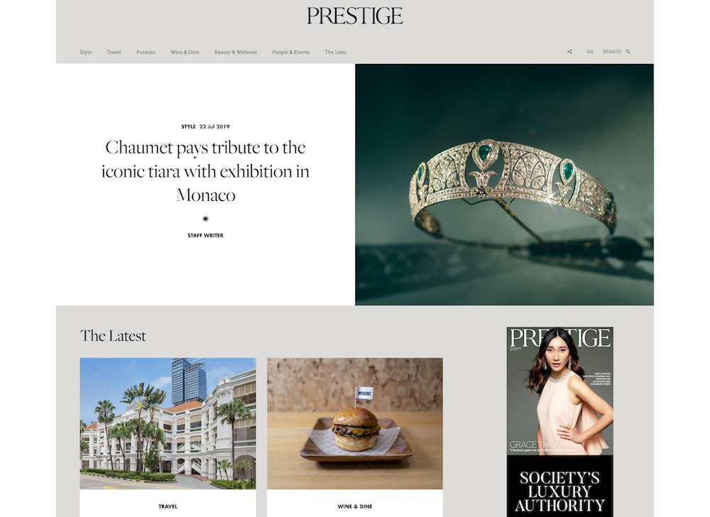 best luxury magazine Prestige - Luxe Digital